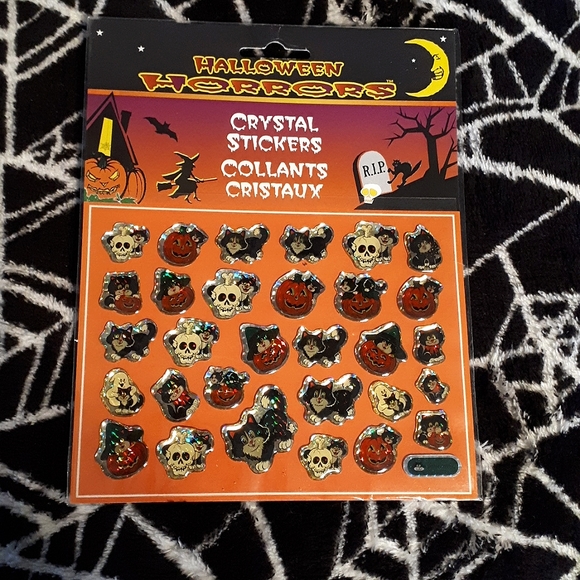 ⚡3/$10⚡*NEW* HALLOWEEN STICKERS LOT Witches Cats Pumpkins Skulls Ghosts Vampires - Picture 3 of 6